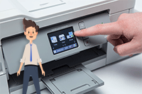 Pantalla impresora multifunción tinta DCP-J1100DW All in Box