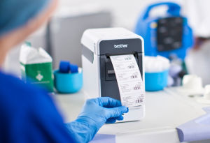 Sanitario utilizando impresora de etiquetas TD