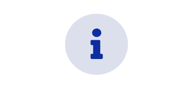 support with blue icon on grey background