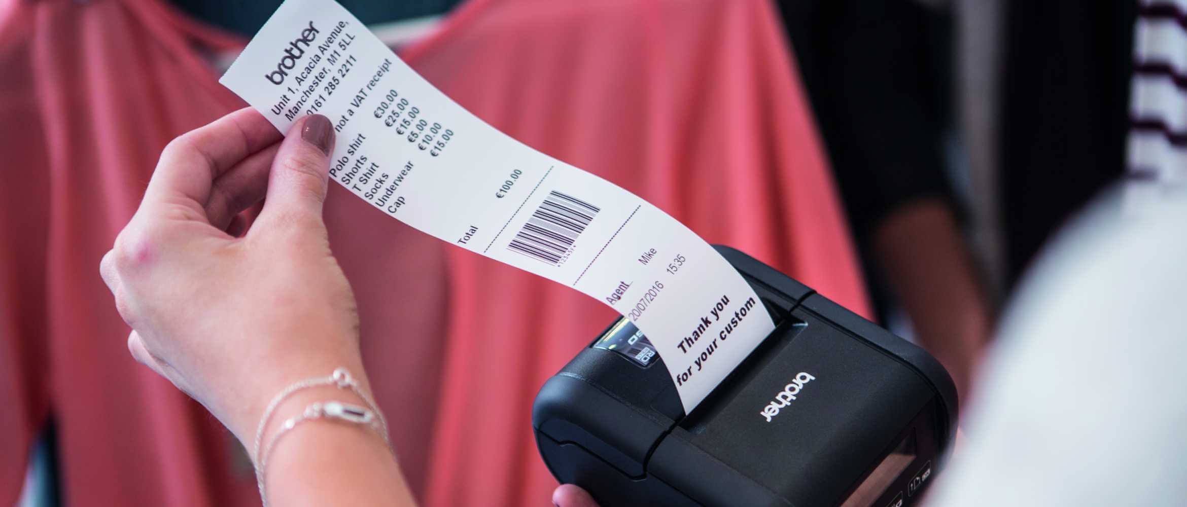 Impresión de ticket con RJ de Brother